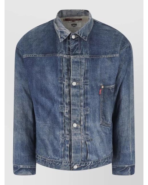 Junya Watanabe Blue Denim Shirt Adjustable Strap Long Sleeves Pocket for men
