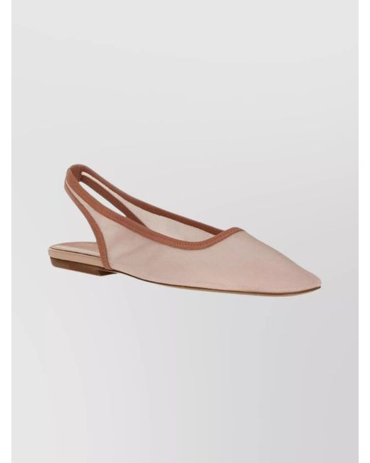 Dries Van Noten Pink Slingback Ballerina Shoes