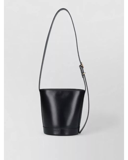 Jil Sander White Cannolo Leather Shoulder Bag