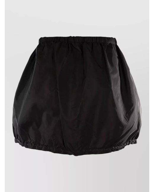 Prada Black Skirt Design Side Zip Pockets Detail