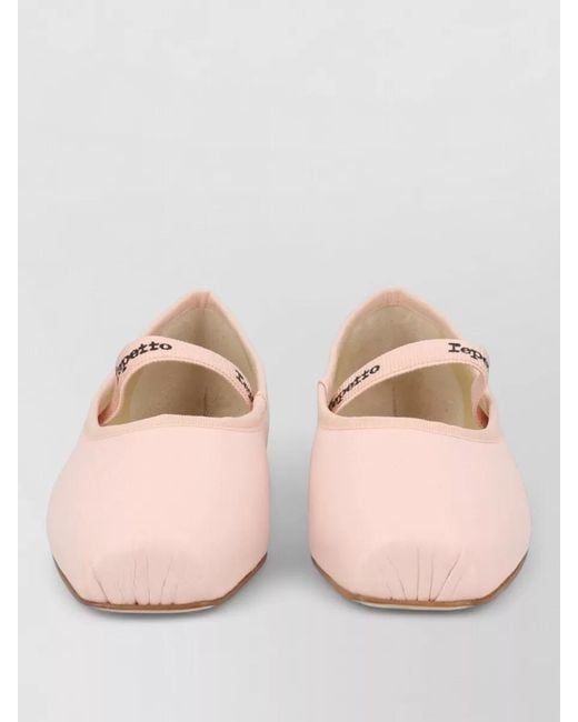 Repetto Natural Ballerina Shoes Square Toe Flat Sole Strap