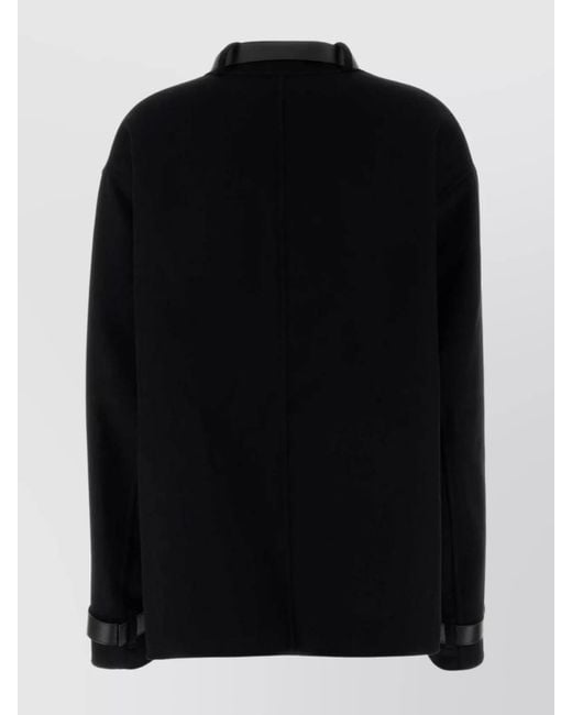 Jil Sander Black Cashmere Fitted Coat