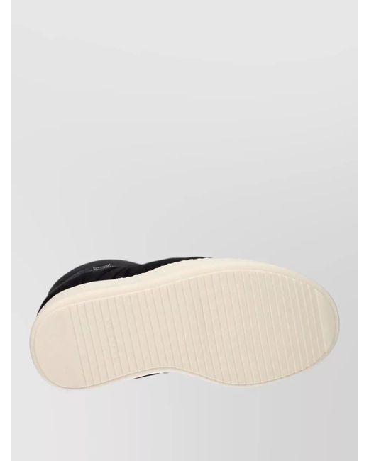 Rick Owens Blue Fabric Ankle Boots
