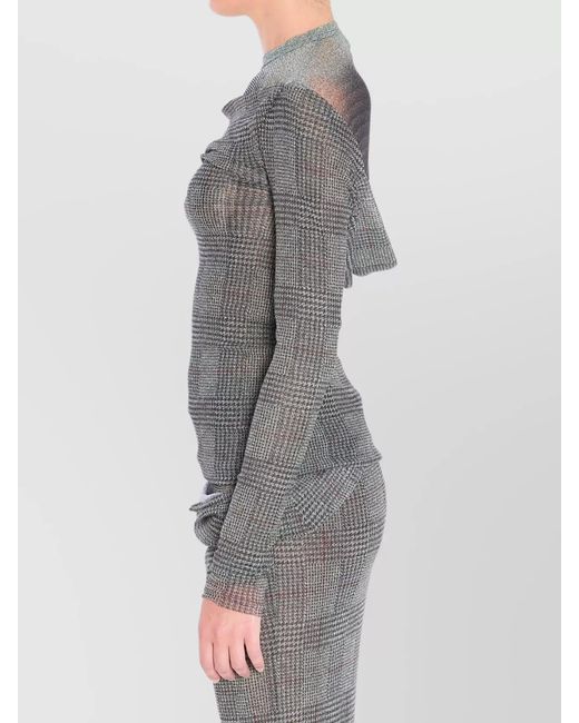 Jean Paul Gaultier Gray Body Shadow And Prince Of Wales Top