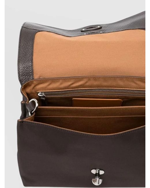 Zanellato Black Small Shoulder Bag Top Handle Strap