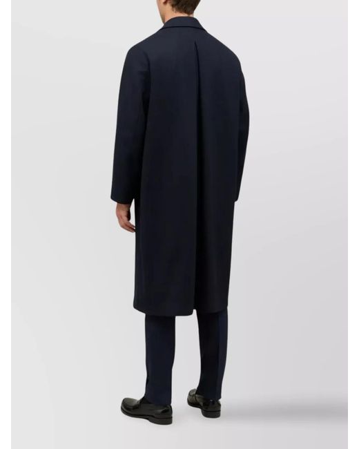 Boglioli Blue Single Breasted Coat for men