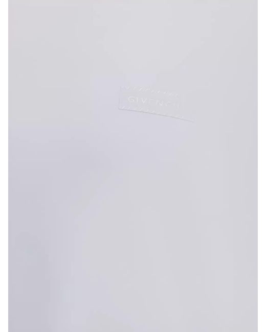 Givenchy White Logo Patch Cotton Crew Neck T-Shirt for men