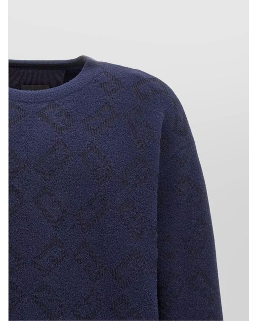 Givenchy Blue Logo Embroidery Jumper for men