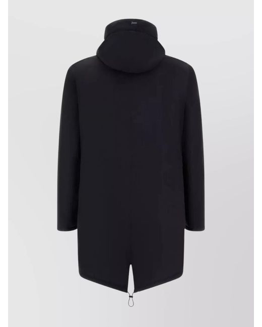 Herno Blue Hooded Down Parka for men