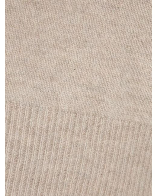 Vanisé White Cashmere Sweater Cropped High Neck Long Sleeves