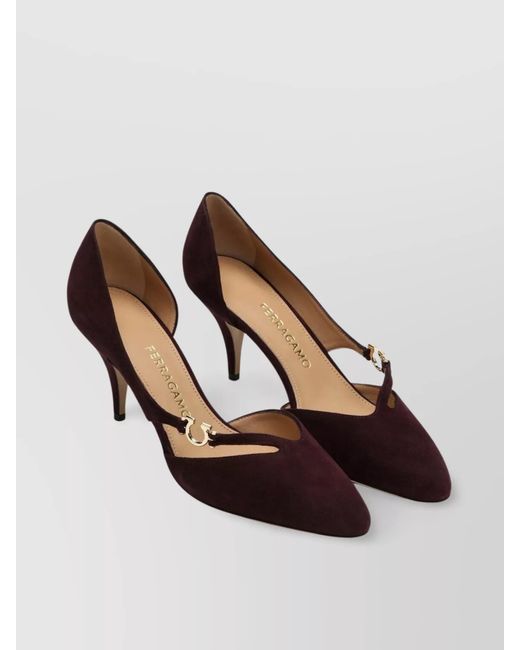 Ferragamo Brown Leather Pumps