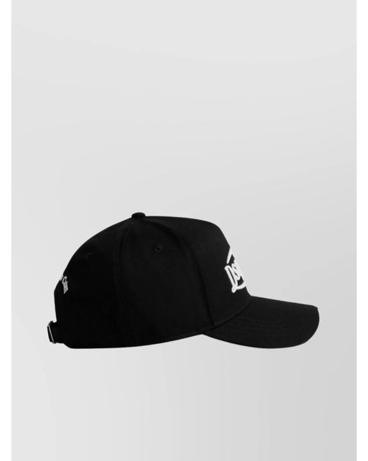 DSquared² Black Logo-Embroidered Baseball Cap for men