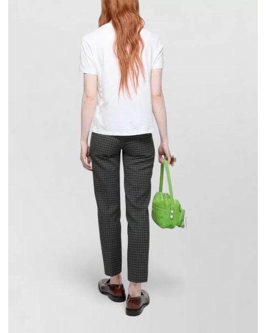 Acne White Short Sleeve Jersey Top Seasonal Graphic