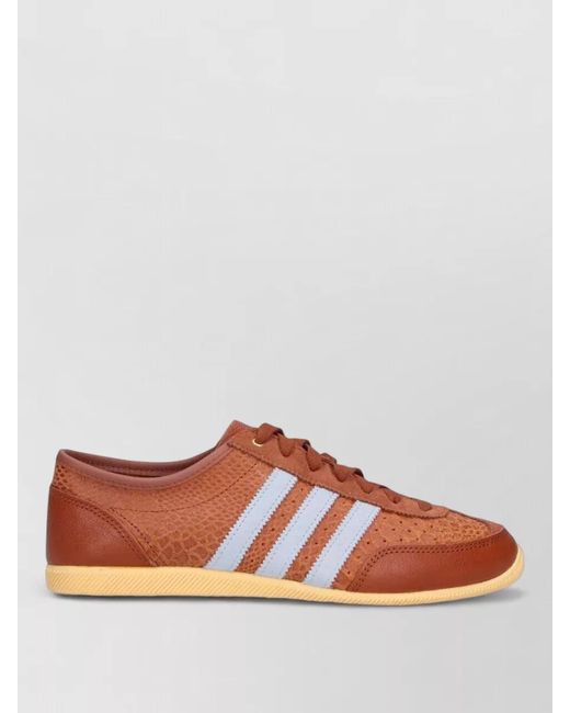 Adidas Brown Leather Low-Top Lace-Up Sneakers