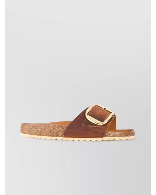 Birkenstock Brown Leather Big Buckle Sandals