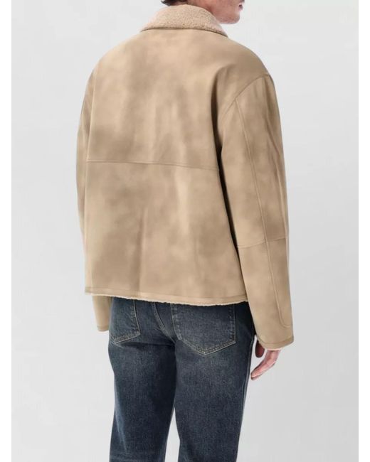 Represent Blue Faux Shearling Jacket for men
