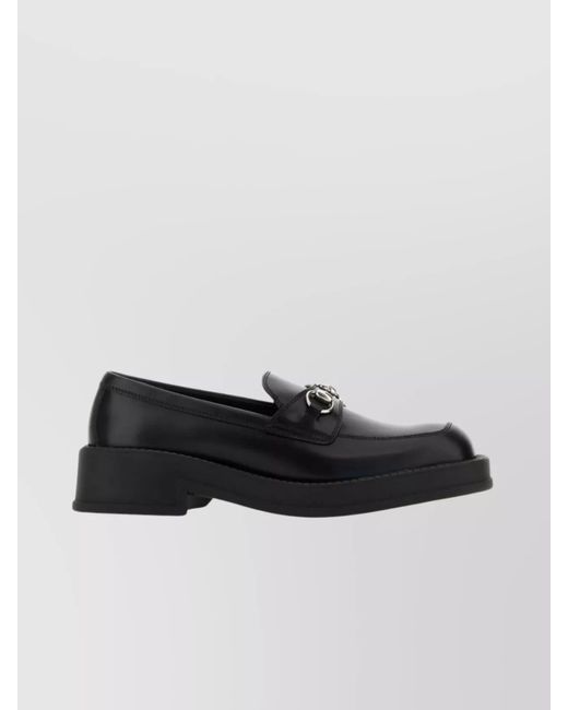 Gucci Black Leather Loafers for men