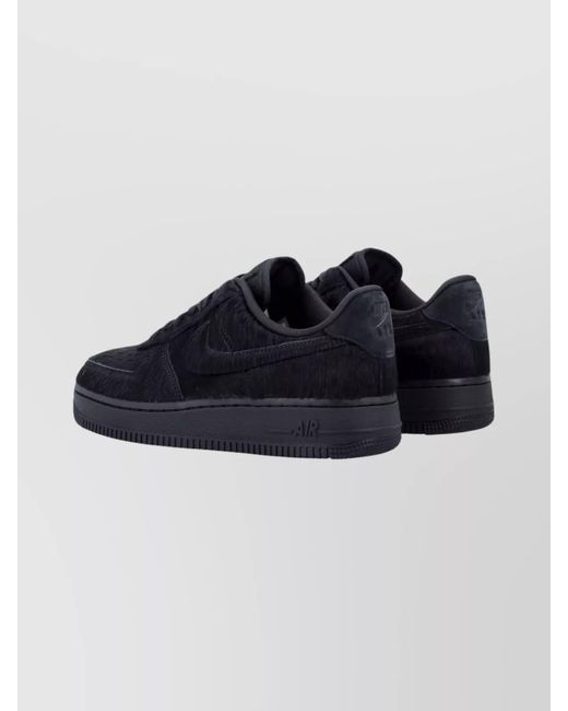 Nike Blue Calf Hair Leather Low-Top Sneakers