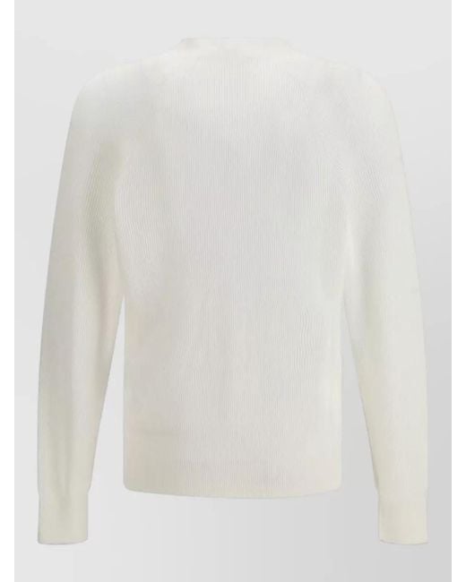 Brunello Cucinelli White Cotton Cardigan for men