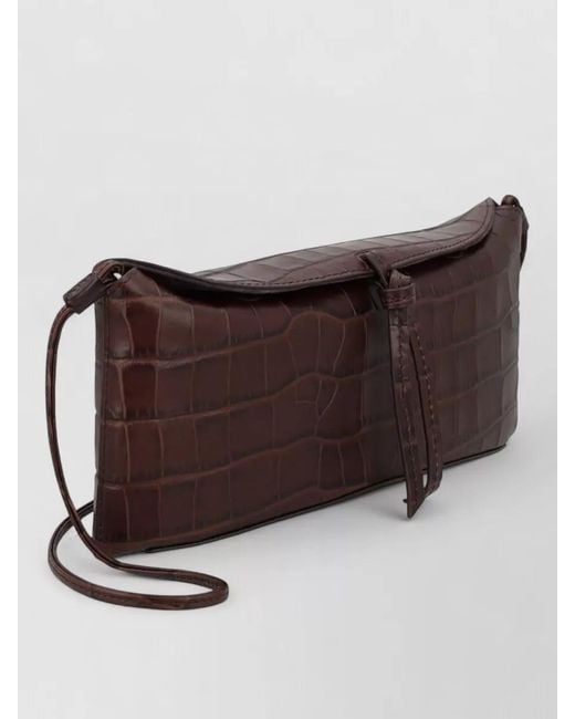 Staud Brown Leather Clutch Bag