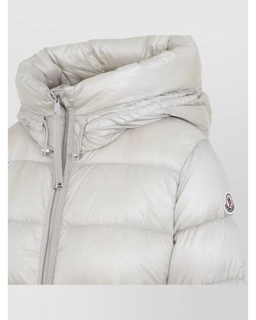 Moncler White Suyenne Long Hooded Down Parka Jacket