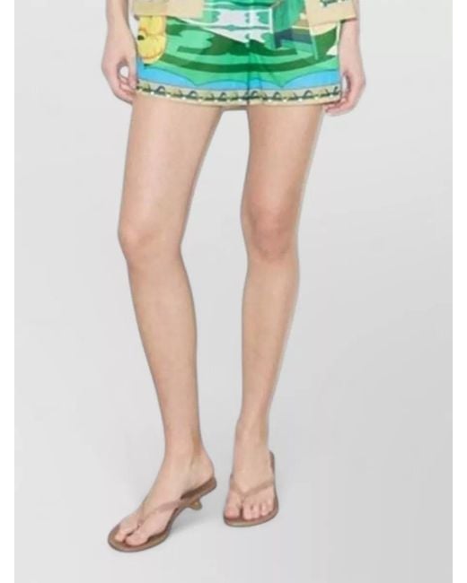 Tory Burch Blue Pool Print Camp Shirt Cover Up