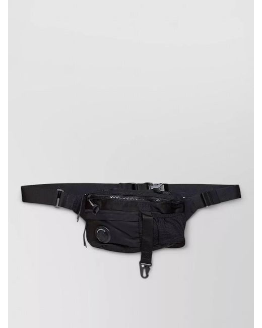 C P Company Black Mini Belt Bag for men