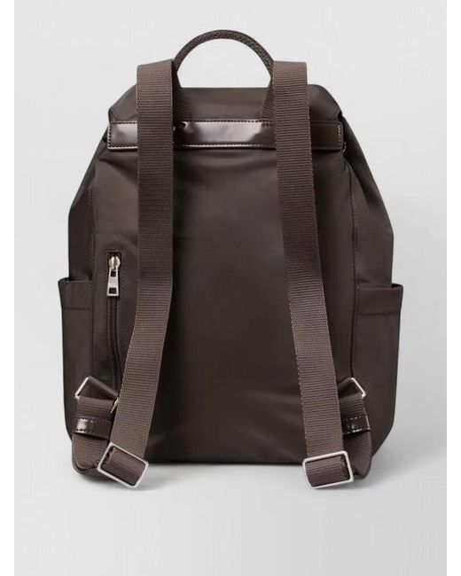 Tory Burch Black Virginia Nylon Backpack Top Handle Straps