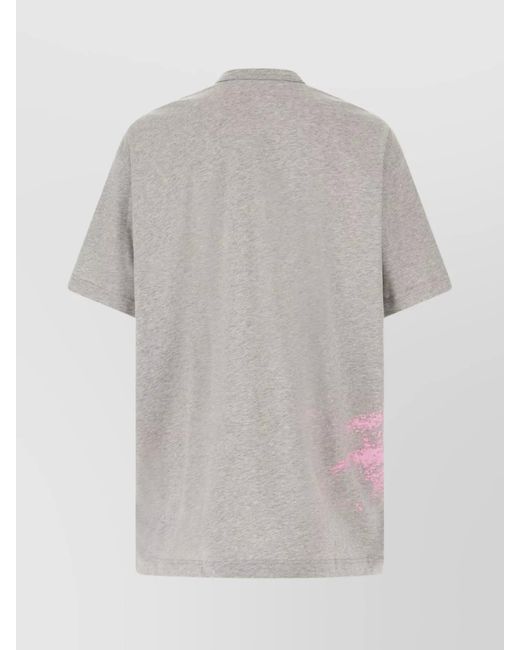 Comme des Garçons Gray Graphic Print Oversize Cotton T-Shirt for men