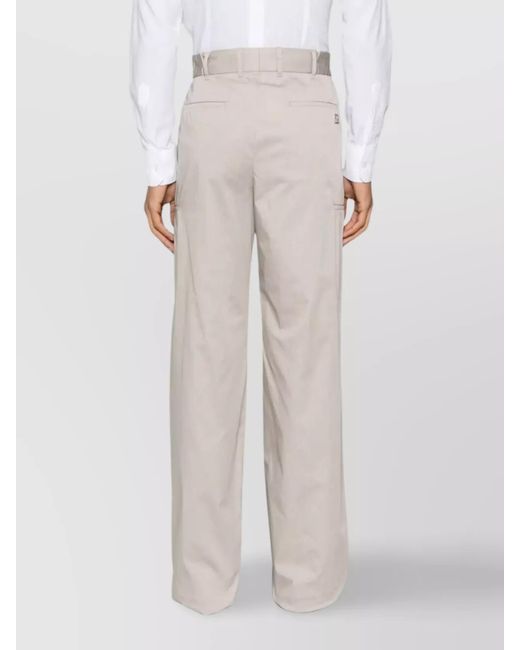 Fendi Natural Straight-Leg Cargo Trousers for men