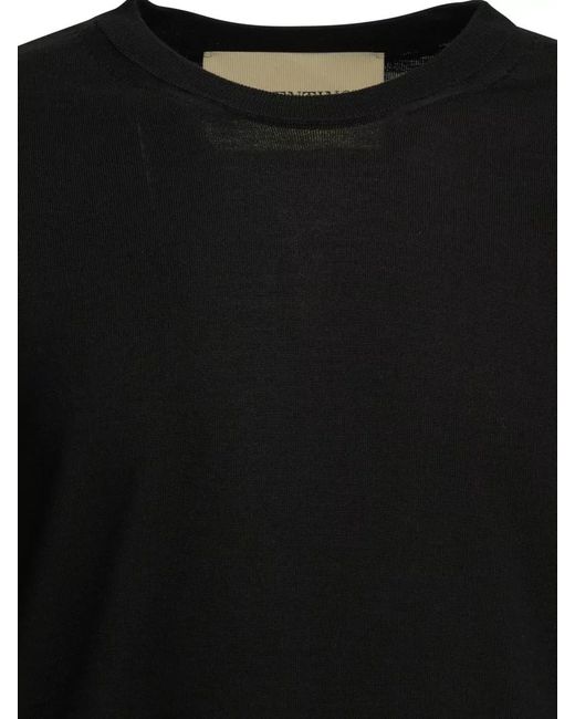 Valentino Black Virgin Wool Round Neck Sweater for men