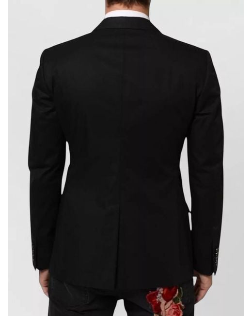Dolce & Gabbana Black Wool Two Button Suit Jacket for men