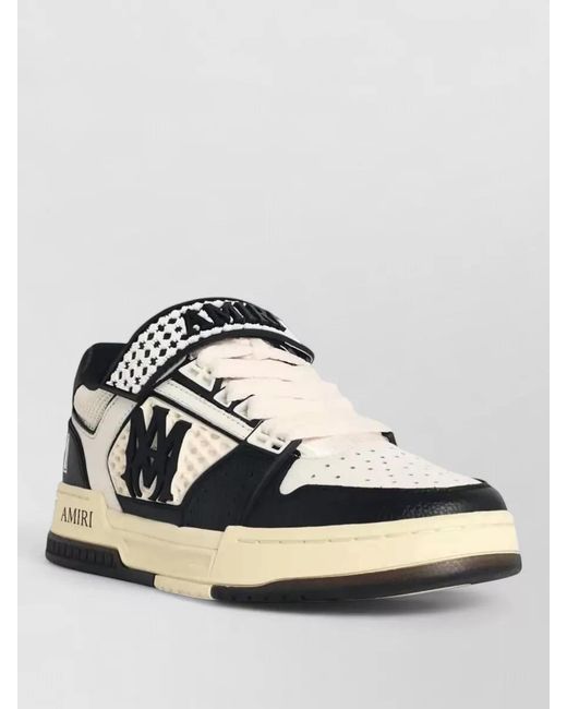 Amiri Metallic Skyline Calfskin Leather Low Top Sneakers for men