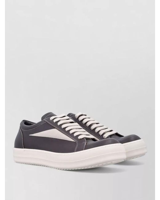 Rick Owens Multicolor Vintage Low Top Lace Up Leather Sneakers for men