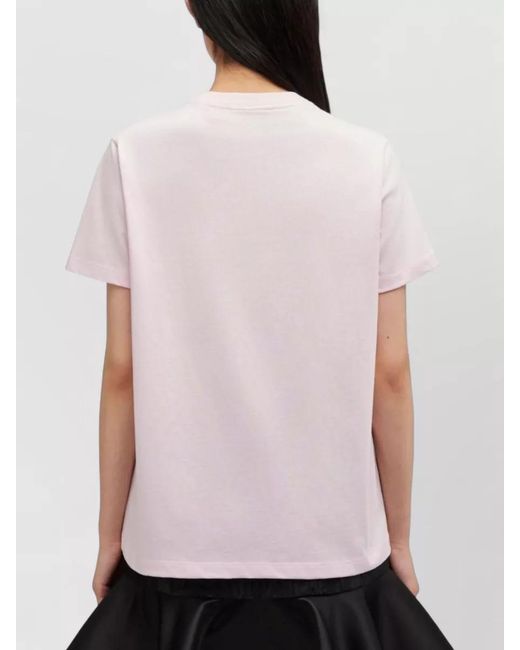 Ganni Pink Organic Cotton Relaxed-Fit Printed T-Shirt
