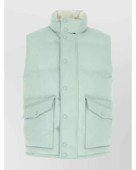 McQueen Green Sleeveless Padded Jacket for men
