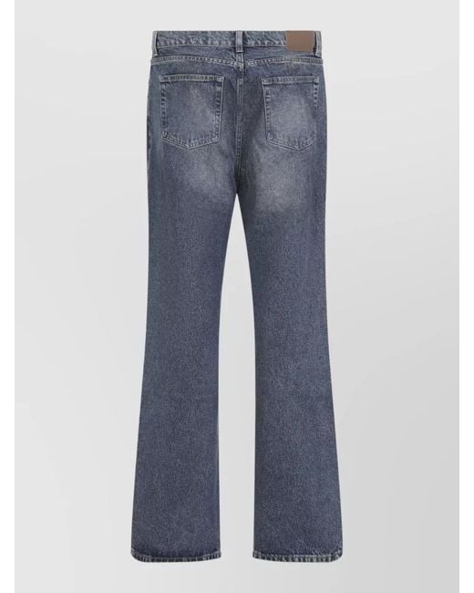 Our Legacy Blue Denim Mid-Rise Relaxed Straight-Leg Jeans for men