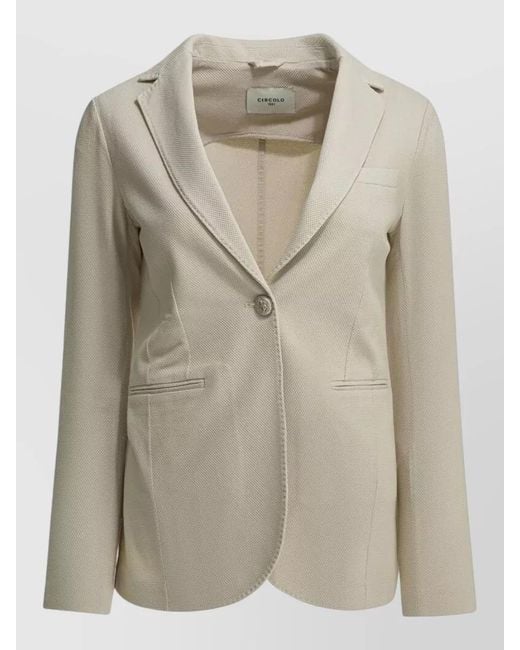 Circolo 1901 Natural Cotton Suit Jacket