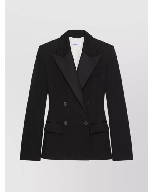 Givenchy Black Wool Double-Breasted Blazer