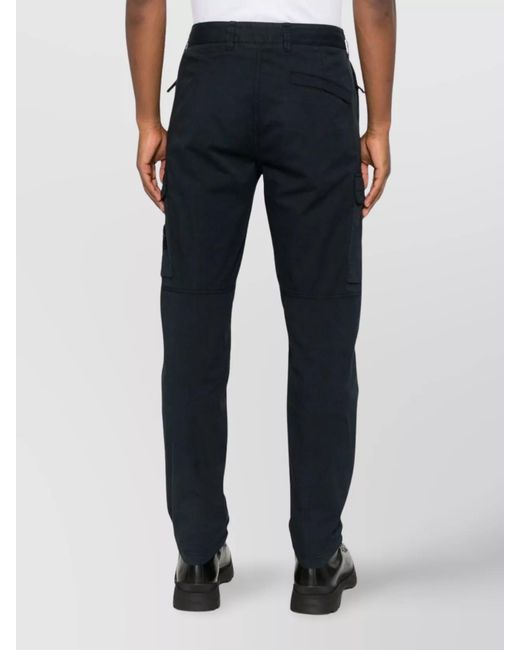 Stone Island Blue Cotton Cargo Trousers for men