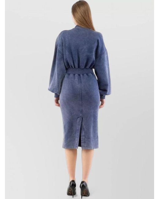 Moschino Blue Cotton Midi Dress