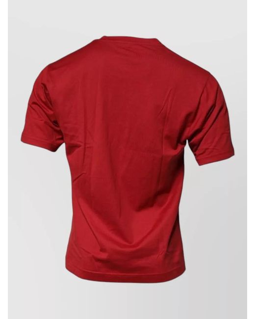 Dolce & Gabbana Red Cotton Crew Neck Short-Sleeve T-Shirt for men