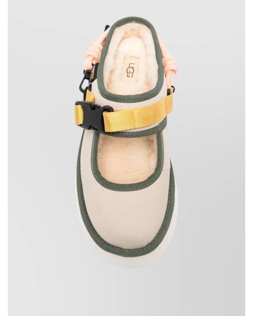 Ugg Multicolor Ankle Boots Contrast Trim Platform Sole Round Toe