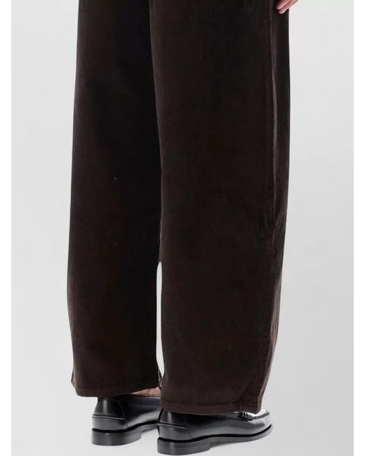 Studio Nicholson Black Cotton Wide-Leg Trousers for men