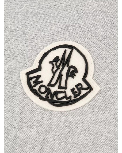 Moncler White Hooded Jacket Ribbed Cuffs Straight Hem for men