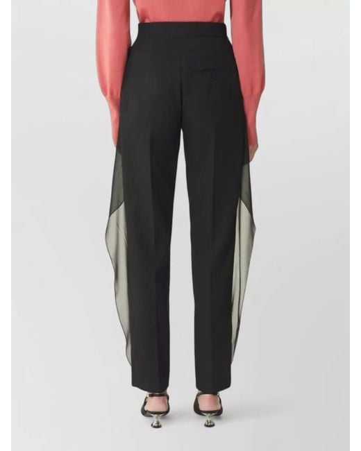 Lanvin Blue Ruffled Straight Trousers