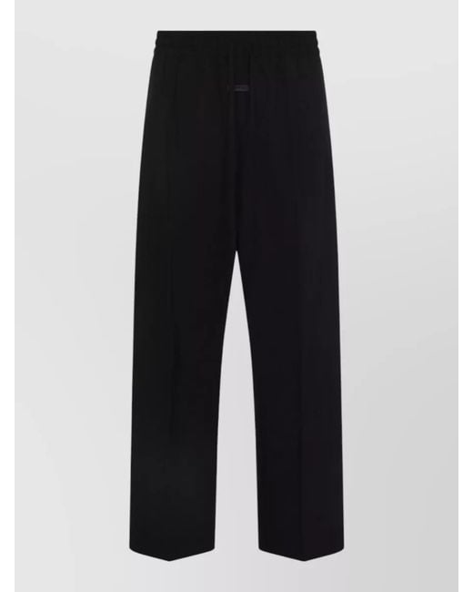 Fear Of God Black Wide Leg Drawstring Waist Relaxed Shorts for men