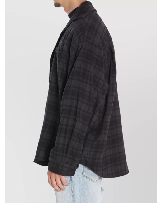 Balenciaga Black Cotton Poplin Oversized Layered-Effect Shirt for men
