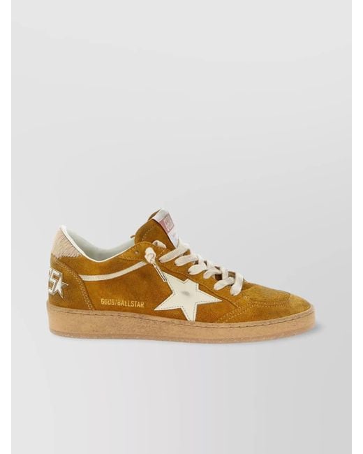 Golden Goose Deluxe Brand Metallic 'Star Detail' Suede Finish Sneakers