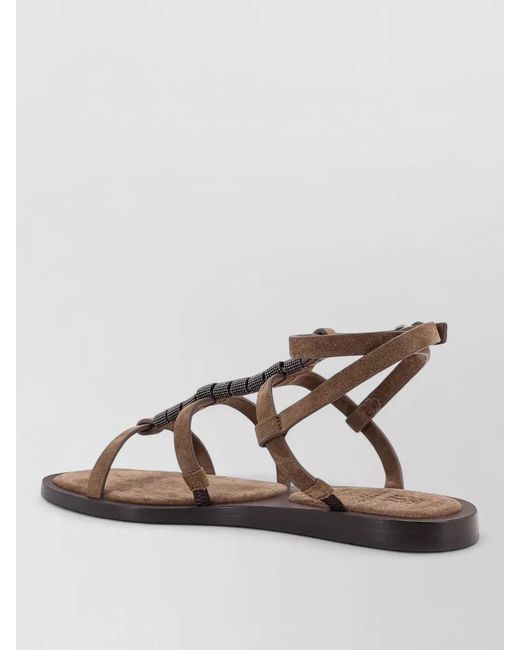 Brunello Cucinelli Multicolor Leather Sandals